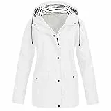AACH Damen Regenjacke Windbreaker Regenjacken Wasserdicht Kapuze Übergangsjacke mit Atmungsaktiv Futter Regenmantel für Frühling Sommer und Herbst Wanderjacke mit Reißverschluss Outdoorjacke