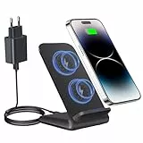 15W Induktive Ladestation Schnelles Kabelloses Ladegerät für Google Pixel 9 Pro 8 a 7 6 XL Samsung Galaxy S25 Ultra S24 S23 S22 S21, Wireless Charger Handy Ständer für iPhone 11 12 13 14 15 16 Pro Max