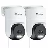 VIM TAG 2pcs 2,5K Überwachungskamera Aussen, 5G WLAN Kamera Überwachung Außen,360°PTZ-Außenkamera mit Farbige Nachtsicht,Aussenkamera für PIR-Bewegungserkennung, 2-Wege-Audio, IP66,Alexa,Cloud/SD Card