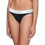 Calvin Klein Damen String Thong Unterwäsche, Schwarz (Black), M