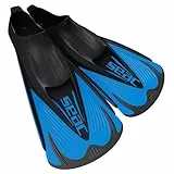 Seac Speed S, Kurze Schwimmflossen für das Training im Pool und im Freiwasser , blau, 38/39