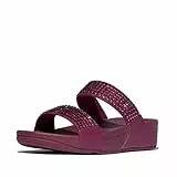 Fitflop Damen Lulu Maxi-crystal Two Bar SlidesSlide Sandale, rubinrot, 36 EU