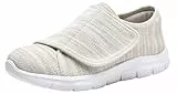 Eagsouni Hausschuhe Damen Leichte Weit Klettverschuß Walkingschuhe Atmungsaktive Slip On Pantoffeln Outdoor Bequeme Diabetiker Gesundheitsschuhe