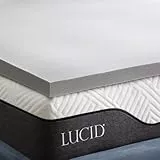 LUCID Memory Foam Matratzen Topper 90x200cm mit Bambuskohle, 5 cm dicke Matratzenauflage 90 x 200 cm