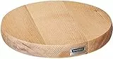 WAGNER Pflanzenroller MASSIV Ø 25 x 5 cm I Pflanzenroller für Innenbereich, Buche natur I Blumenroller aus FSC®-Massivholz I Kübelroller aus Holz I Tragkraft 100 kg I Made in EU - 20027101