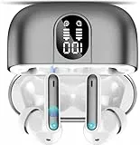 Csasan AI Kopfhörer Übersetzer, 3-in-1Bluetooth 5.3 Echtzeit Sprachübersetzer Kopfhörer mit ENC Mic und App Eisengrau