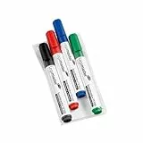 Legamaster 7-110594 Boardmarker TZ 100, 4er Set, je 1 Marker in schwarz, rot, blau und grün