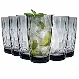 Bormioli Rocco 350260 Diamond Ocean Blue Longdrinkglas, 470 ml, Glas, blau, 6 Stück