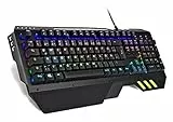 snakebyte PC KEY:BOARD ULTRA - RGB mechanische Gaming Tastatur 16,8 Mio Farben einstellbar / Anti-Ghosting / Outemu Blue-Switches / Gummierte Handauflage /50 Mio Tastenanschläge / DE Layout