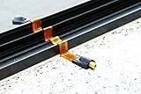 4X PremiumX Fensterdurchführung Flachkabel Fenster und Türen Slim 26 cm vergoldet mit 8 F-Stecker Gummitülle