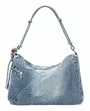 Desigual Schultertasche Umhängetasche Half Logo Leiria 2.0 Shoulder Bag Denim Raw blau