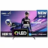 CHIQ L40QST 40 Zoll (101cm) QLED Pro Smart Google TV - Rahmenloses Metall-Design, 90% DCI-P3, HDR10, Dolby Audio, FHD, Sprachsteuerung