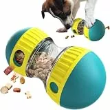 Speedy Panther Interaktives Hundespielzeug Leckerlis Dosierung Ball Spielzeug, Slow Feeder Puzzle Spielzeug, Training und Anreicherung Spielzeug für Kleine Mittlere Große Hunde, Grün und Gelb