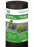 GardenMate 1 m x 50 m Rolle Vlies-Unkrautvlies – UV-stabilisierte Schwarze 150 g/m² Landschafts-Bodendecker-Membran