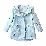 Amur Leopard Kinder Übergangsjacke Mädchen Baumwolle Frühling Herbst Jacke, Blau, 122-128 (Etikettengröße: 130)
