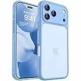 CANSHN Upgrade für iPhone 17 Pro Max Hülle mit Kameraschutz (TOP Militärschutz) Minimalistische Transluzente Matte Schutzhülle Extrem Haltbarkeit Hülle iPhone 17 Pro Max Case Stoßfest, Himmelblau
