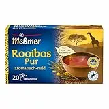 Meßmer Rooibos pur Tee | 20 Teebeutel | Vegan | Glutenfrei | Laktosefrei | Von Natur aus koffeinfrei