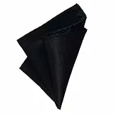 DonDon Herren Einstecktuch 21 x 21 cm formstabil und verstellbar für feierliche Anlässe schwarz