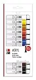 Marabu 1210000000200 - Acrylfarbenset mit 12 Farben á 12 ml, deckende, matt glänzende Acrylfarben auf Wasserbasis, für Keilrahmen, Malkarton, Papier und Holz geeignet, schnell trocknend