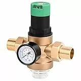 Diealles Shine Druckminderer Wasser 3/4 zoll, Druckregler Wasser mit Manometer und Siebfilter, Druckminderventil Druckregler Messing für Häuser Gebäude Fabriken