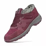 ACosySch Walkingschuhe Damen Arch Support Walking Schuhe Laufschuhe Damen Sportschuhe Winter Warme Faux Pelz Turnschuhe