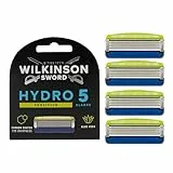 Wilkinson Sword - Hydro 5 Sensitive Rasierer für Männer, 4 Ersatzklingen, Feuchtigkeitsspendende Gel-Pools und Hautschutzbügel