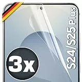 UTECTION 3X Schutzfolie für Samsung Galaxy S24+ / S25+ Fingerabdruck kompatibel - Premium Folie KEIN Glas - Hüllenfreundlich - Anti Kratzer Displayschutzfolie Ultra Clear - Displayfolie