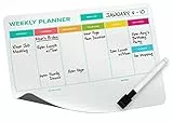 Planungstafeln, Magnetischer Wochenplaner kalender (Mehrfarbig 31 cm. x 25cm.), Spezialfelder - To Do Liste und Notizen + Trockenlöschmarker mit Magnetkappe, Abwischbar Magnettafel, Whiteboard