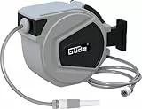 Güde 93902 Automatik Schlauchtrommel 20-2-1 1/2 Zoll (2 Schnellverschlusskupplungen, Wasserspritze, Gewebeschlauch)