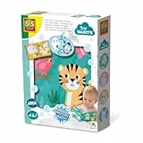 SES Creative | Tiny Talents | Magisches Badebuch für Babys | Wasser Malbuch mit 8 Seiten | Wiederverwendbar & PVC-frei | Buch für die Badewanne | Geschenkidee ab 6 Monate | CO2 Neutral