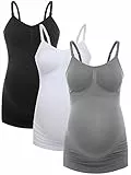 HOFISH Damen Umstands-Tanktops, ärmellos, mit integriertem BH zum Stillen,