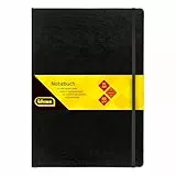 Idena 209280 - Notizbuch DIN A4, 192 Seiten, 80 g/m², kariert, schwarz (DIN A4 | 1 Stück, kariert)