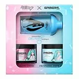 Gamers Only x HATSUNE MIKU [MIT GAMING BOOSTER & VITAMIN DRINK ] - 40 Portionen | inkl. Shaker | Erhöht die Konzentration & Reaktionen | 125 MG Koffein & L-Tyrosin & 12 Vitaminen