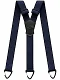 Kohentact Hosenträger für Herren Extra Stark 3,8 cm Breite, Unter der Kleidung Tragbar, 3 Druckknopf-Schlaufen, Ideal für Arbeitshose, Skihose, Latzhose