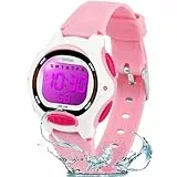 Edillas Kinderuhr Mädchen Jungen Digital,7 Farben Licht Digital Armbanduhr für Kinder wasserdichte Sport Outdoor Multifunktionale digital Uhren mit Stoppuhr,Alarm