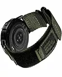 MEGALITH 22mm Nylon Armband für Herren Ersatz: Klettverschluss Uhrenarmband mit Schnellverschluss Kompatibel mit Smartwatch und Armbanduhr - Sport Verstellbares Uhrenarmbänder Grün