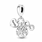 Pandach Damen Charm Anhänger für Armband 925 Sterling Silber Charms Beads passend für Armband und Halskette, Kompatibel mit Europäischen Armbänder für Frauen Mädchen