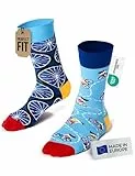 Many Mornings - Mismatched Socken - Lustige Socken Unisex - Socken Fahrradmotiv - Geschenkidee - Design: The Bicycles - Made in EU - 39-42