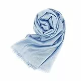 Stellazeta Elegante Stola für Damen, Zeremonie mit Lurex, eleganter Damen-Schulterschutz für Kleid, Schal für elegante Kleidung, leichter Damenschal für den Sommer, Hellblau-Silber, 200 cm x 80 cm