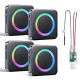 BITIWEND Funksignal Weiterleitung für AC/DC Gegensprechanlage Klingelanlagen Funk Türklingel Erweiterung Set RGB-Licht, 0-110dB & 58 Melodie Empfänger mit 3-24V Funkkonverter