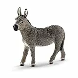 SCHLEICH Farm World | Esel 13772 Bauernhof Spielfigur | detailgetreue Tierfiguren | tolles Geschenk für Jungen und Mädchen | Bauernhof Spielzeug ab 3 Jahre | 9 x 4 x 10 cm