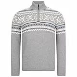 Giesswein Norweger Pullover Herren Zip - feinste Merino Lammwolle, Wollpullover für Herren mit halblangem Reißverschluss, extra warm im Winter