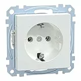 Schneider Electric Merten Schuko-Steckdose, Steckklemmen, System M, aktivweiss glänzend, Artikelnummer MEG2301-0325