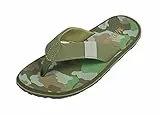 MADSea Herren Zehenstegpantolette Beach Man | Flip Flop Zehentrenner Thong Sandale | Sommer Strand Camouflage, Farbe:olive/camouflage, Größe:44 EU