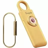 Thopeb Persönlicher Alarm für Frauen – extra laute Sirene und LED-Stroboskoplicht – Polizeigenehmigt – wiederaufladbar – originale Selbstverteidigungs-Sirene und Schlüsselanhänger, hilft älteren