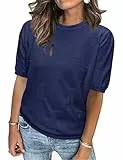 Totatuit Damen Pullover Frühling Casual Leichtgewicht Strickpullover Sommer Elegante Oberteil Sweateshirt
