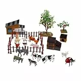 SKISUNO 1 Tiermodell Spielzeugzaun Farm Miniaturfiguren Lernspielzeug für Tiere Spielzeug für Kinder kinderspielzeug Toy Bauernhoftiere Figuren Spielset Kinderbauernhof-Modell Plastik