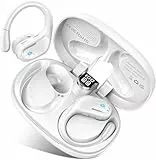 Kopfhörer Bluetooth Sport, 75Std Kopfhörer Kabellos Bluetooth 5.4, Wireless Earbuds 4 HD ENC Noise Cancelling Mic, K opfhörer In Ear HiFi Stereo, IP7 Wasserdicht für Android iOS, Comfort Fit, Weiß
