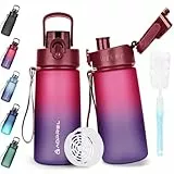 AOPREL Trinkflasche 600ml, Wasserflasche BPA-Frei aus Tritan, Sport Trinkflasche Auslaufsicher 600ml Flasche für Fitness, Wandern, Camping, Schule und Büro