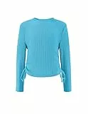Arshiner Mädchen Langarmshirt Kordelzug Pullover Kinder Slim Rundhals Oberteile Freizeit Mode T-Shirt Herbst Winter Elegant Shirt für Mädchen 12-13 Jahre 160 Türkis